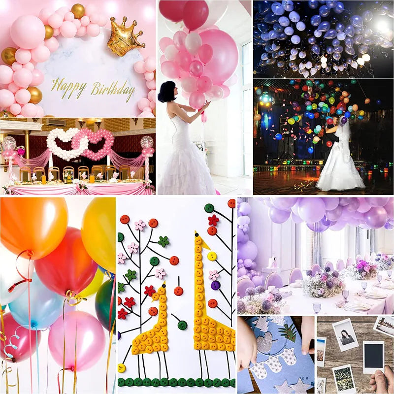 No-Residue Adhesive Balloons Glue Dots Removable Clear Double-Sided Tape Sticky Points for DIY Crafts Decorations 100-1000 Pcs