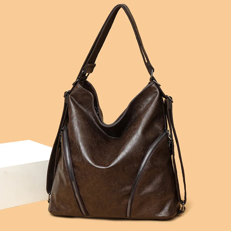 Large Capacity Casual Travel Backpack Versatile Dual-Purpose Shoulder Bag Women's Tote Bag Wear-Resistant