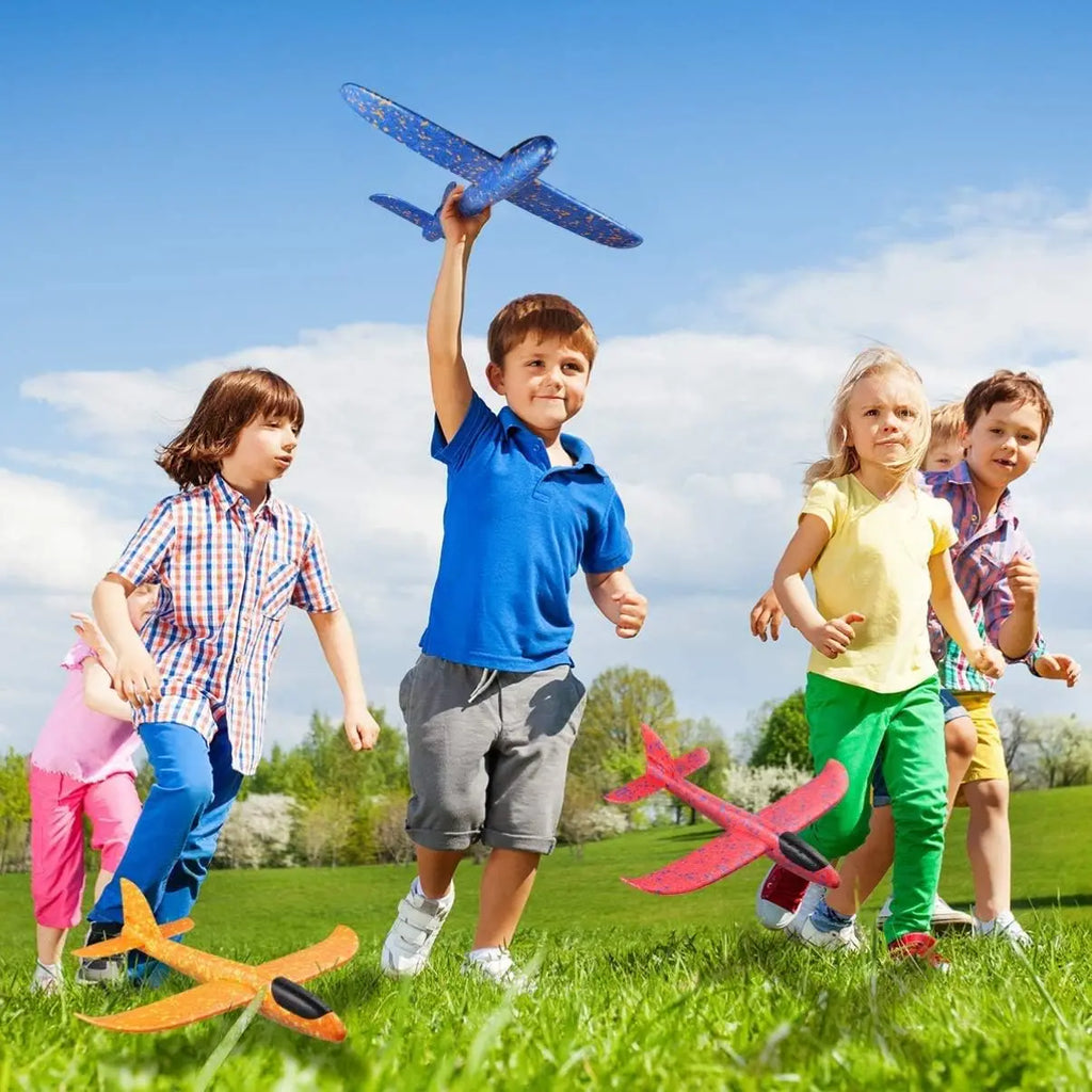 18.9" Large Foam Airplane Toys - Hand Throwing Glider Outdoor Flying Toys for Kids Birthday Gifts Sport Party Favors