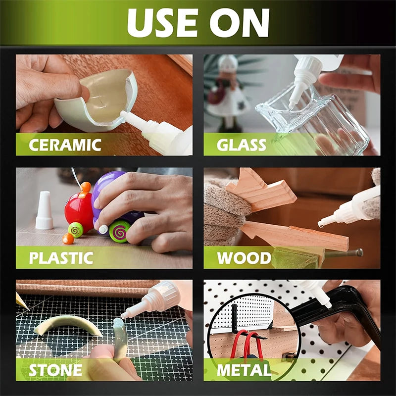 LOOLIFL 1-10 PCS Super glue 502 High Strength Quick-drying Cyanoacrylate Adhesive for leather, rubber, wood, Metal Liquid glue