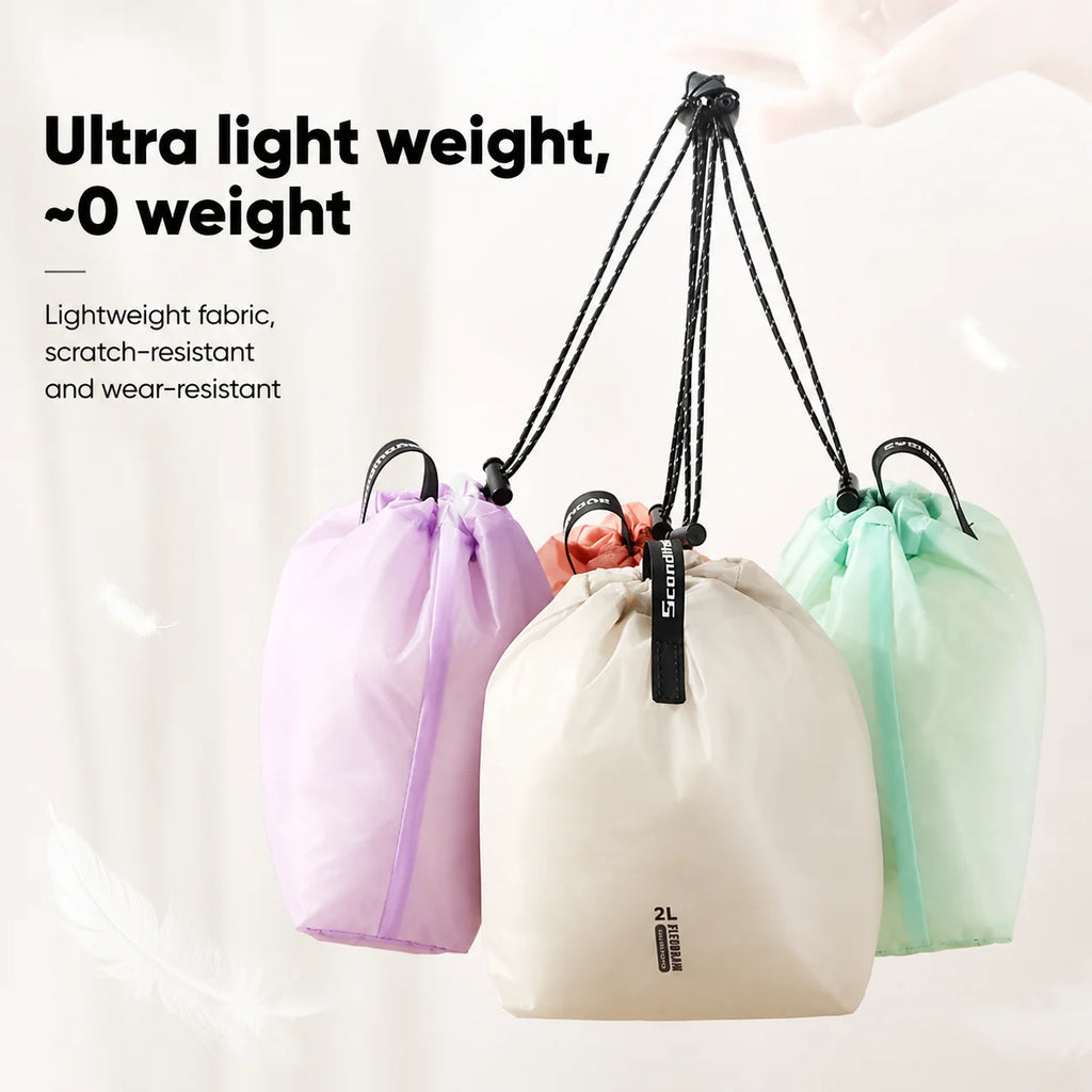Travel Drawstring Storage Bags Waterproof Lightweight Clothes Packing Cubes Organizer Multi-Size for Socks Shoes Luggage