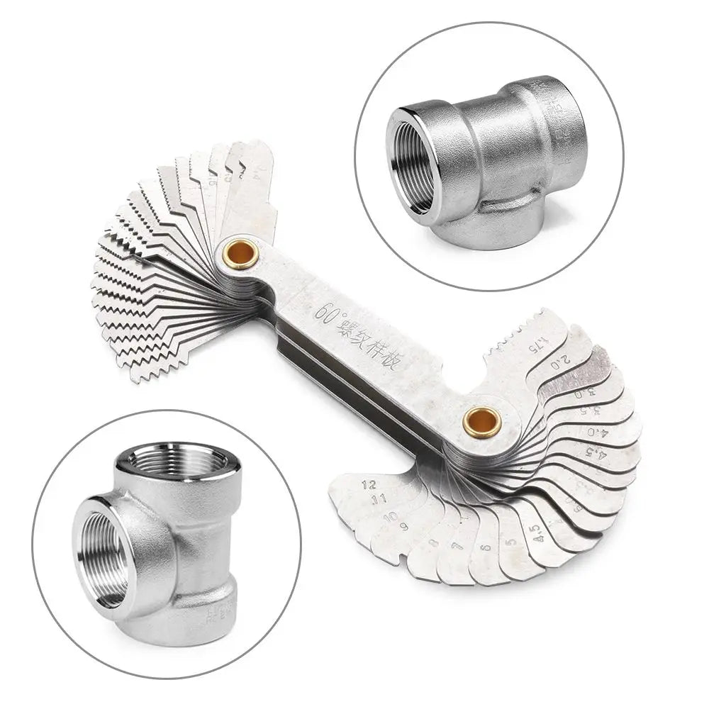 Carbon Steel Measuring 55/60 Degree Screw Pitch Center Measurement Gear Tooth Gauges Thread Plug Gauge