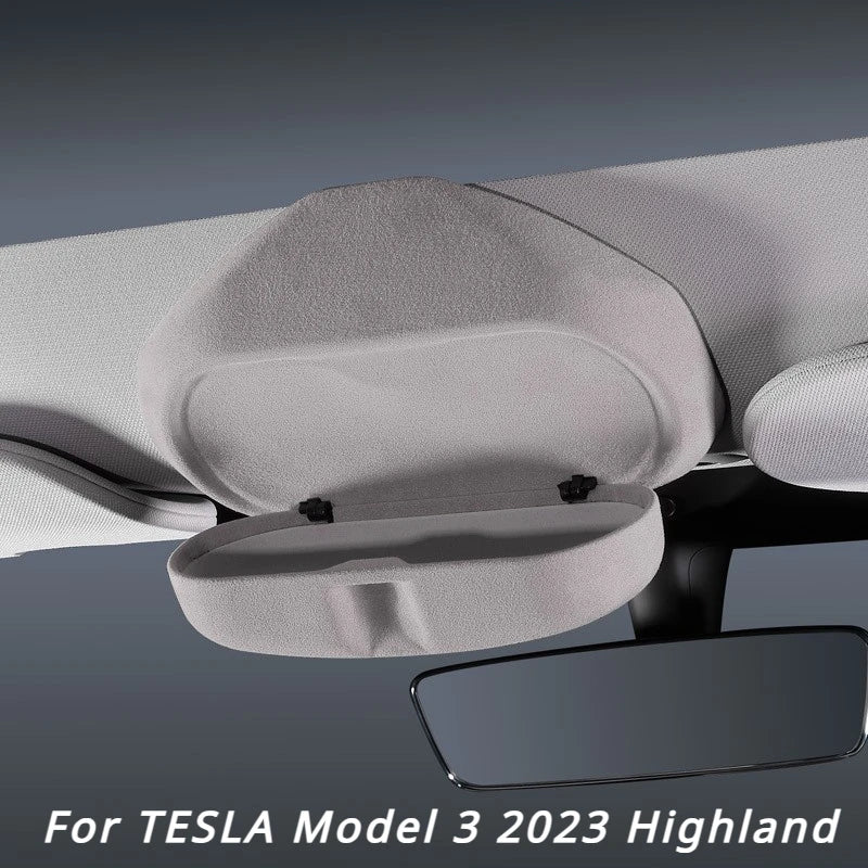 Car Sunglasses Case Glasses Storage Box Holder For Tesla Model 3 Highland 2023 For Model Y/3 Car Glasses Case Box Car Accessorie