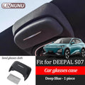Linnunu Fit for Deepal S07 Car Accessories Car Glasses Case Car Roof Glasses Case Modification Accessories Multifunctional Sunglasses Case Clip Car Accessories Suede Style Glasses Case