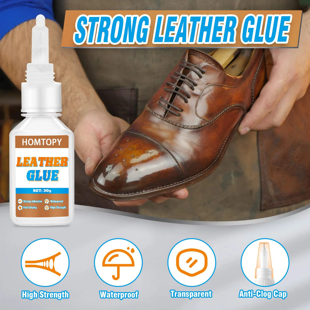 Instant Dry Leather Glue Waterproof Repair Adhesive for Shoes Handbags Belts - Quick Fix Solution for Leather Products