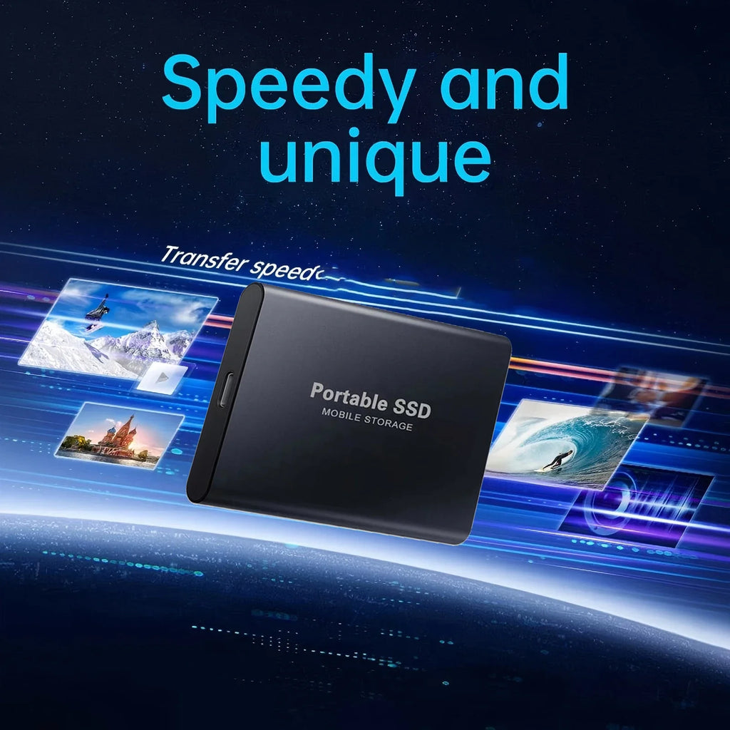 High-speed SSD 2TB Portable External Hard Drive Suitable for daily storage and backup