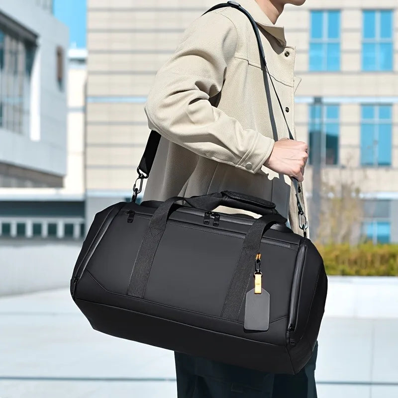 Large Capacity Carry on Travel Bag for Men Spacious Sports Gym Bag with Multiple Compartments Weekend Overnight Duffel Bag