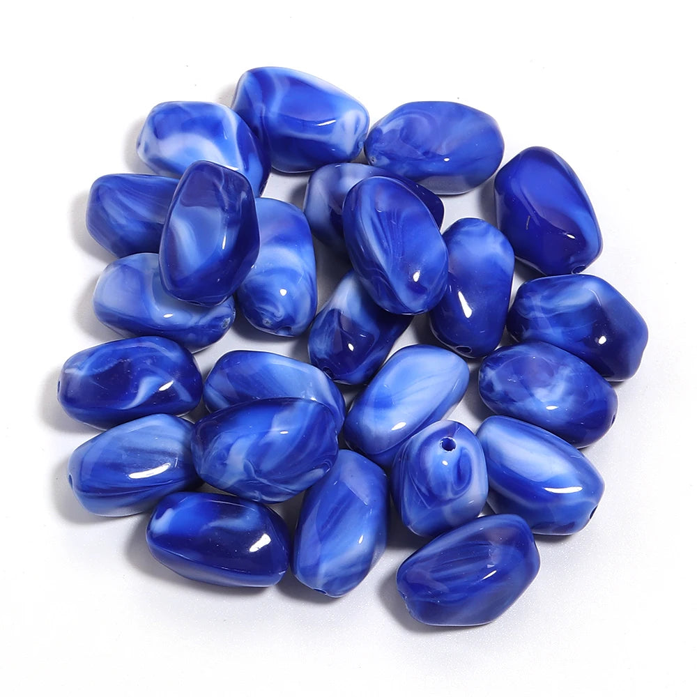 20pcs 12x21mm Irregularity Acrylic Beads Spacer Loose Beads For Jewelry Making DIY Bracelet Earrings Accessories