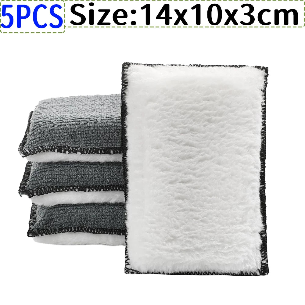 Dual-Sided Microfiber Car Wash Sponge Wipe Leather Gentle Scrubbing Pad Auto Interior Body Stain Removal Cleaning Polishing Tool