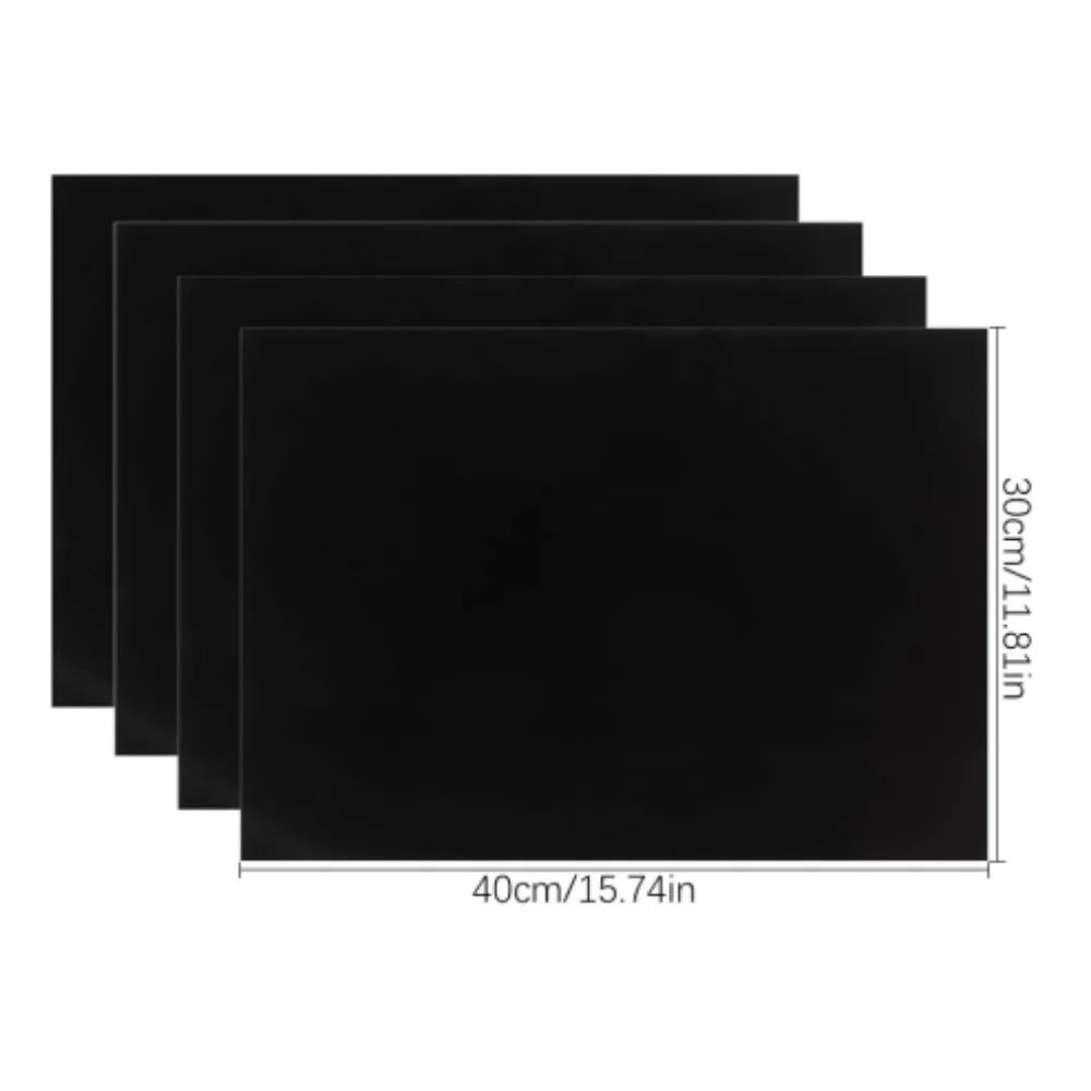 Non-stick grill mat, 60x40 cm, heat-resistant cooking plate, grill cleaning utensil, for electric oven, microwave, gas grill