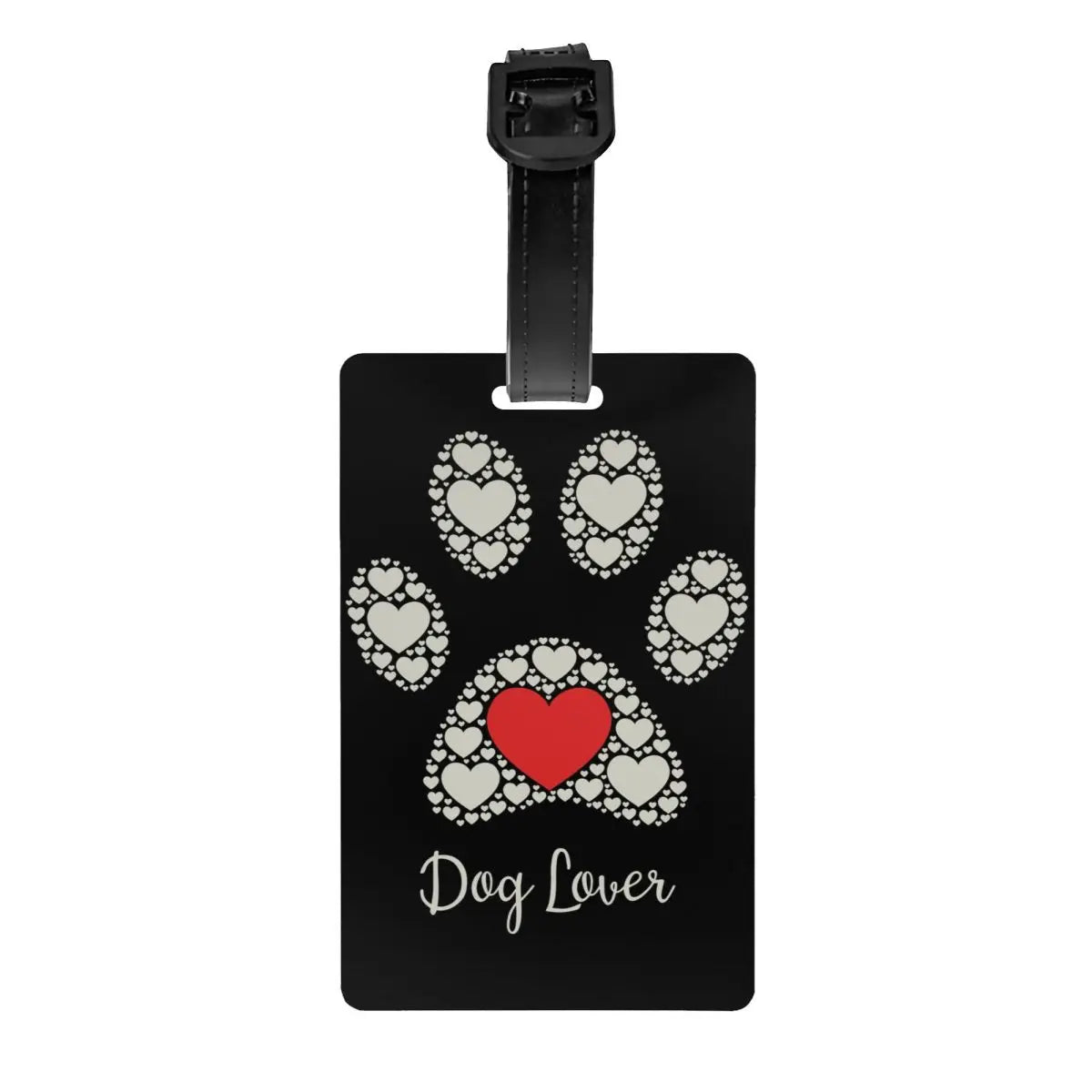 Custom Dog Lover Pet Paw Heart Luggage Tag for Suitcases Fashion Baggage Tags Privacy Cover Name ID Card
