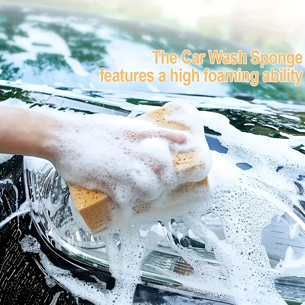 Car Wash Sponge Honeycomb Large Sponges High-density Car Washing Sponge Block Auto Detailing Foam Cleaning Tools Car Accessories