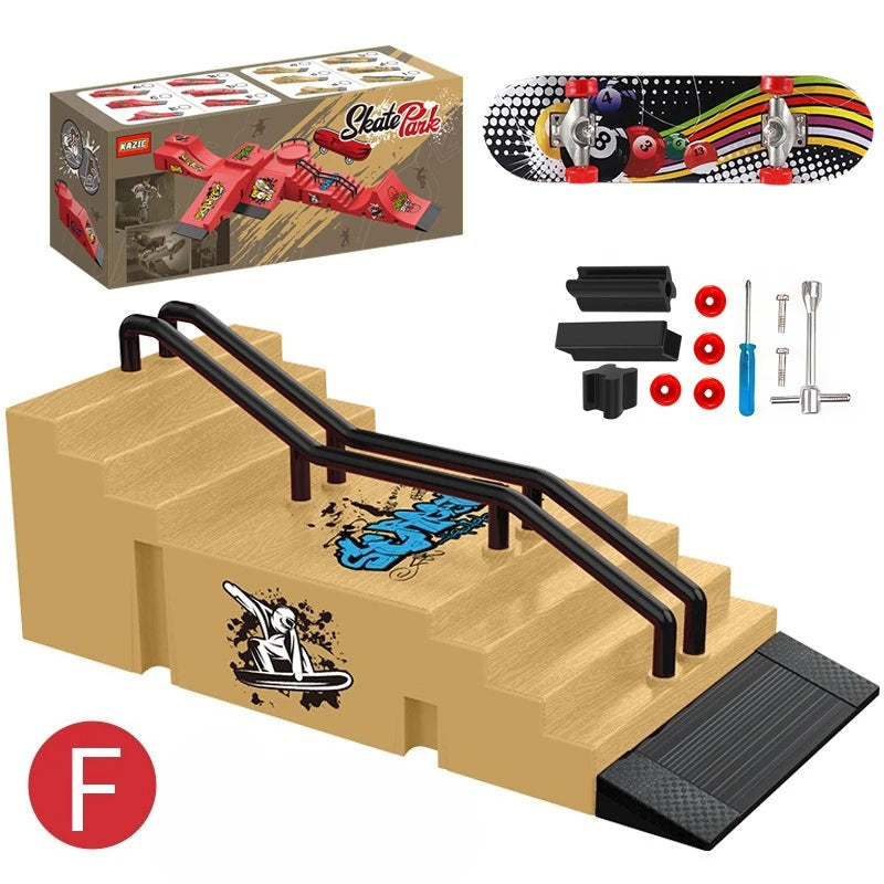 ToysProfessional Finger Skateboard DIY Skateboard Park Ramp Accessories Technology Deck Scene Venue Combination Toys Small Gifts