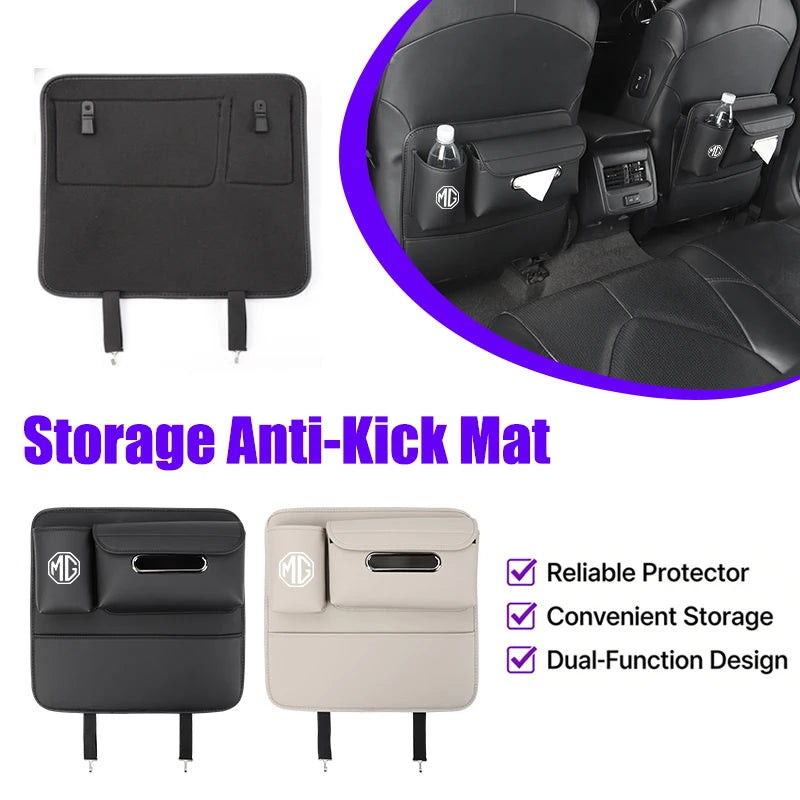 Car Seat Anti-Kick Pad Seatback Storage Bag Tissue Holder Accessories For Morris Garages MG 3 5 6 7 HS ZS GS Hector TF GT ZR RX5