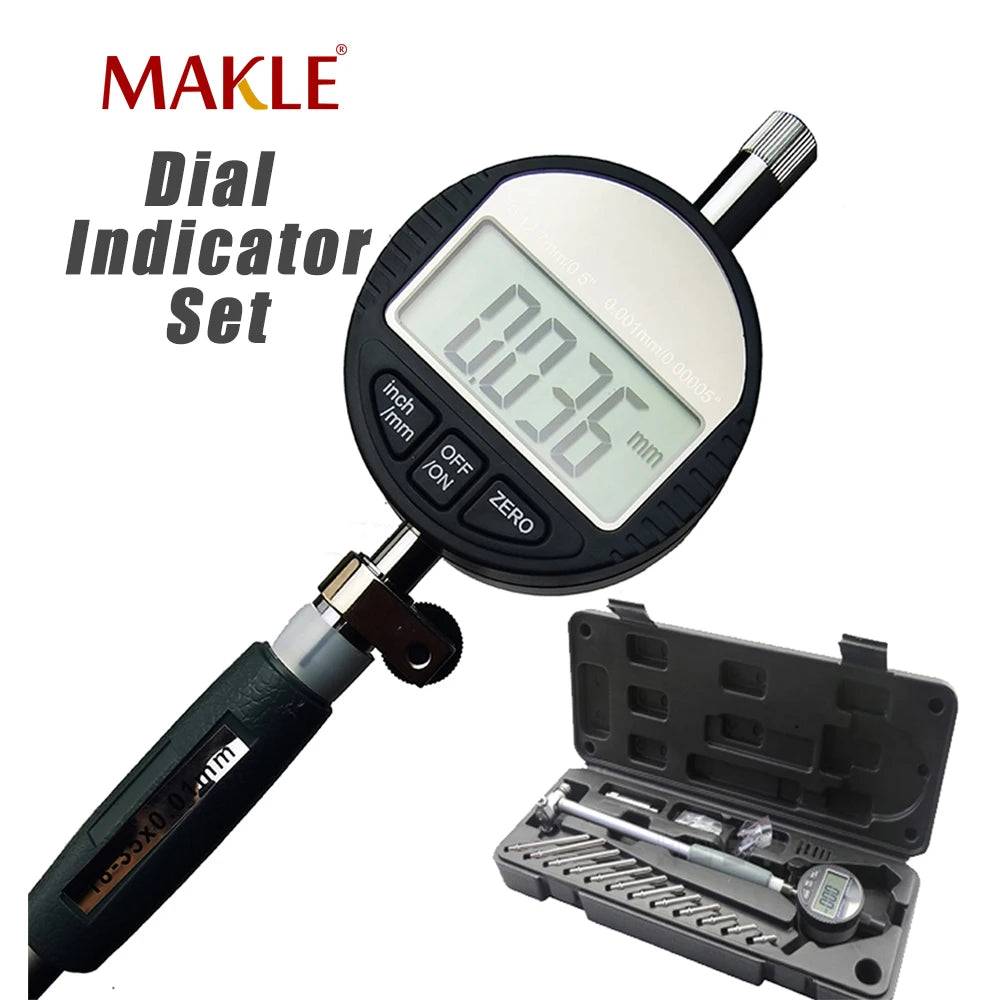 MAKLE18-35-50-160mm Aluminum Alloy Digital Indicator Bore Gauges Indicator 0.01MM Dial Bore Gauge Internal Measure Cylinder tool