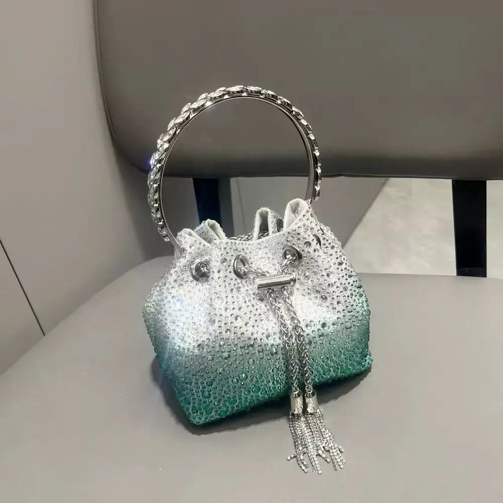 Luxury Designer Women Handbag Glitter Shiny Diamond Clutch Purse Wedding Party Banquet Bag Crystal Rhinestones Evening Bag