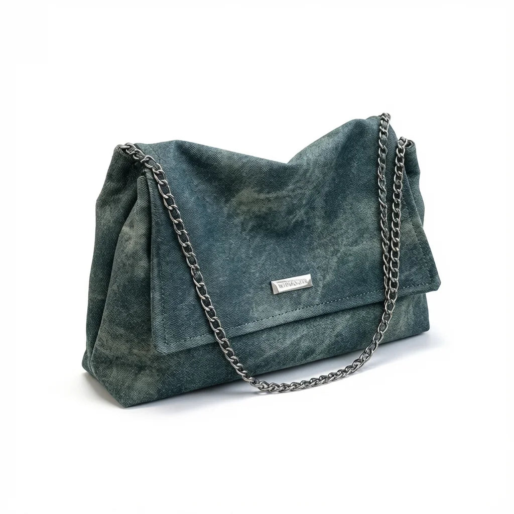 2025 Winter LEFTSIDE Vintage Chain Leather Handbags Women Simple Tote Bag Casual Travel Crossbody Shoulder Bag