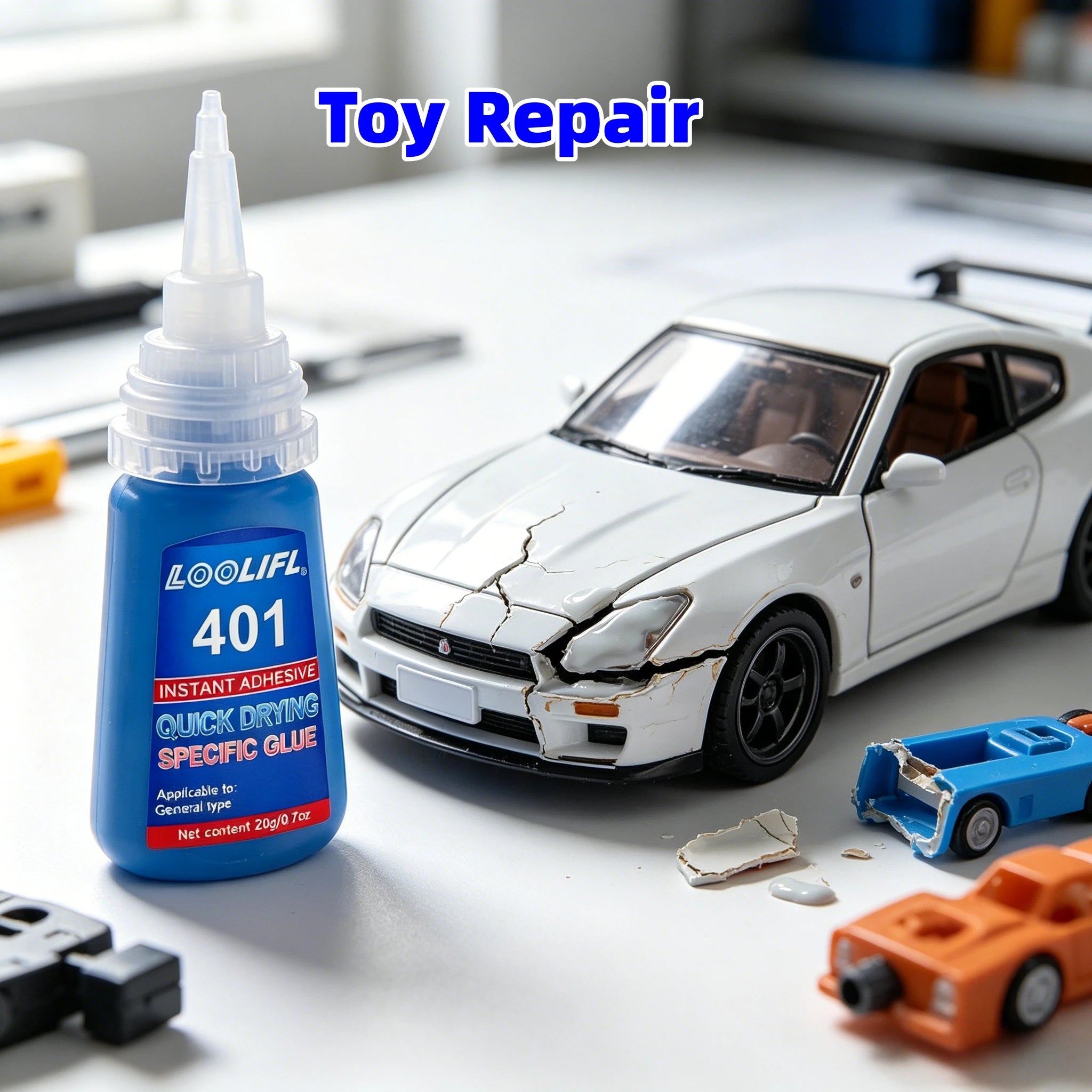 401 Instant Glue: Shoe Glue, Fast-Curing Waterproof Strong Adhesive for Rubber, Wood, Glass, Daily Repair