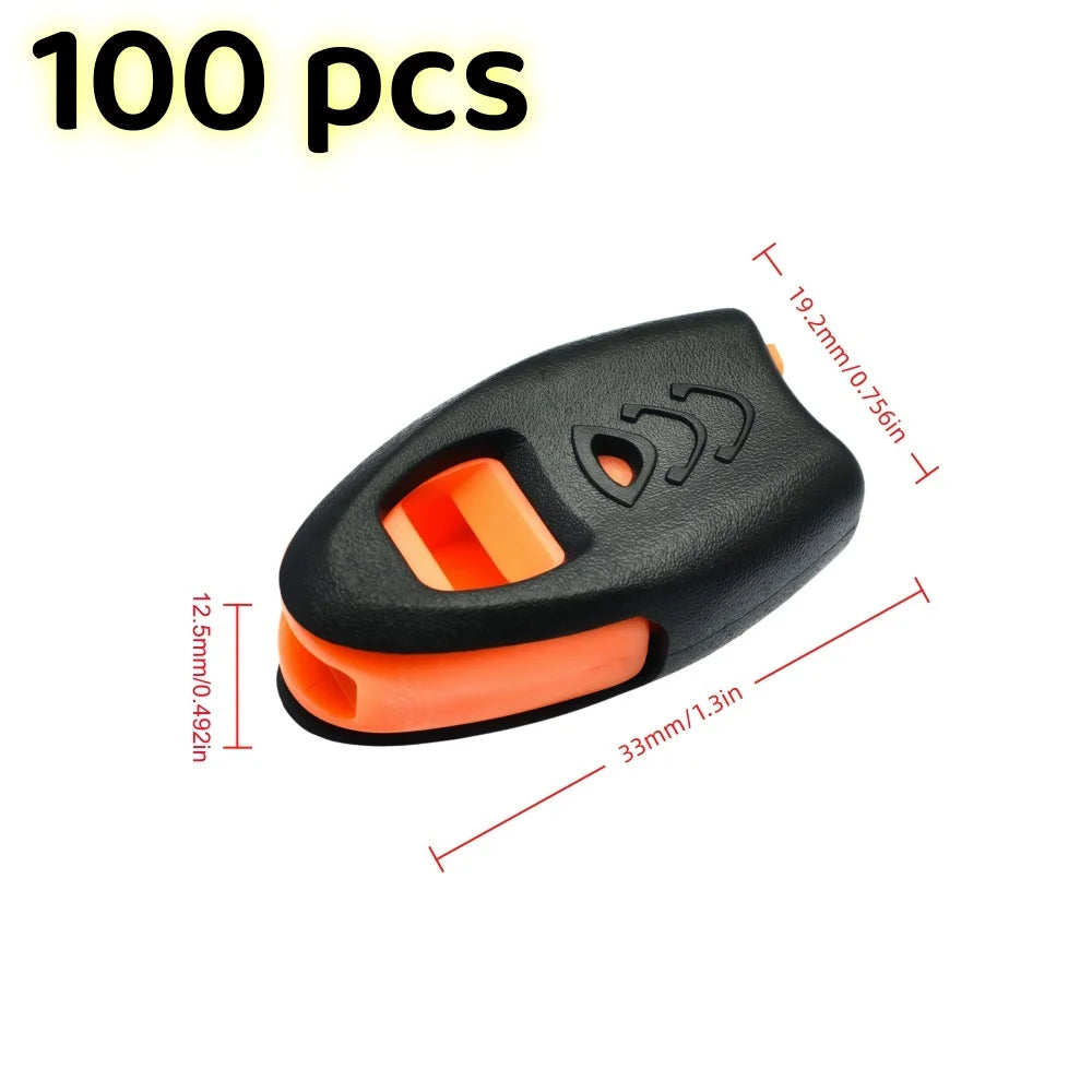 RoYishi Loud Emergency Survival Whistle Zipper End Clip, Safety Whistle for Hiking Camping Kayak Fishing Paracord Outdoor Gear