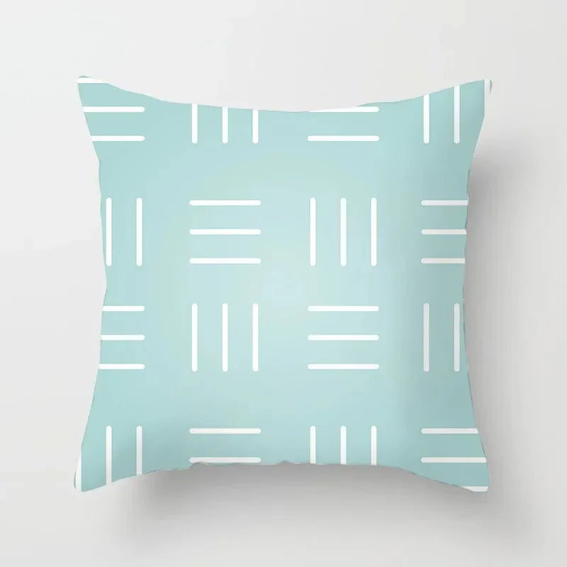 Mint green series Double-sided Printed pillow cover Short plush Suitable living rooms bedrooms sofas throw cushion cover