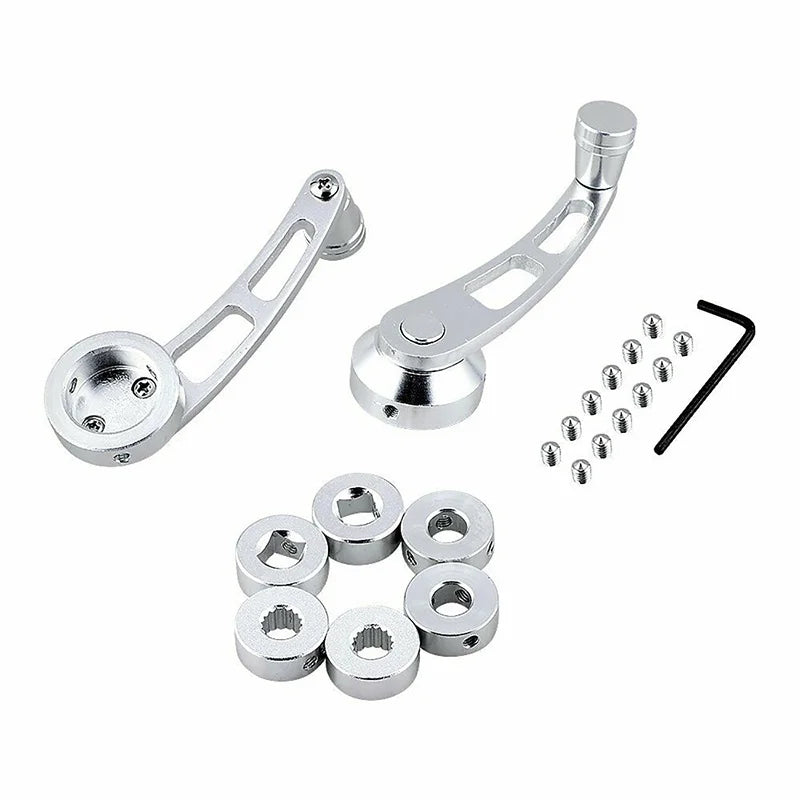 Universal Car Accessories Window Handle Crank Aluminum Alloy Winder Handle Crank Riser Silver/Black
