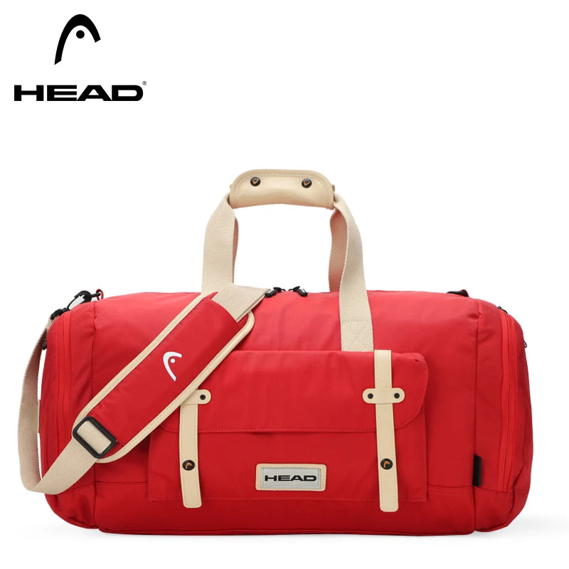 HEAD Waterproof Travel Bag Duffel Luggage Handbag with Shoes Compartment,Large Capacity Crossbody Sports Gym Bag for Men Women