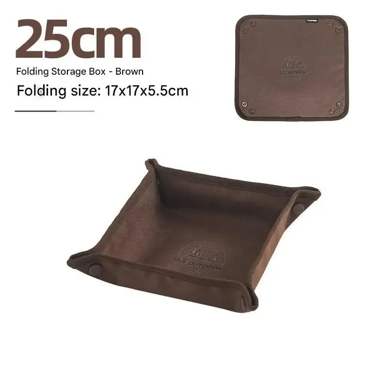 Outdoor Camping Storage Tray Home Travel Storage Box Camping Portable Folding Table Stacked Square Clutter Storage Tray