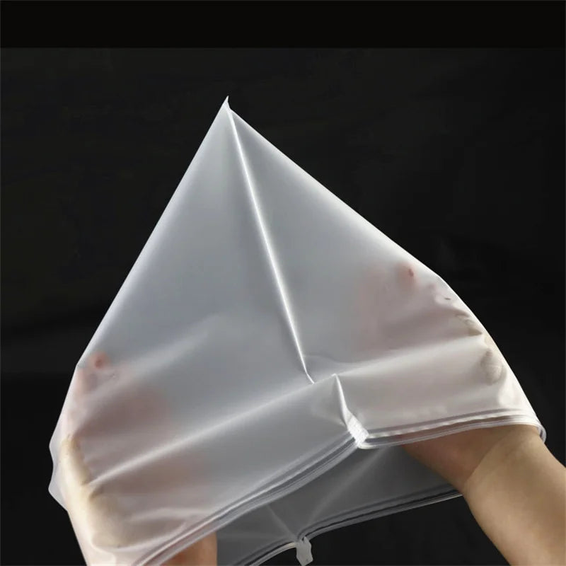 50pcs Frosted Zipper Bags Dustproof Waterproof Resealable CPE Pouch For Clothing Underwear Travel Essentials Cosmetic Storage
