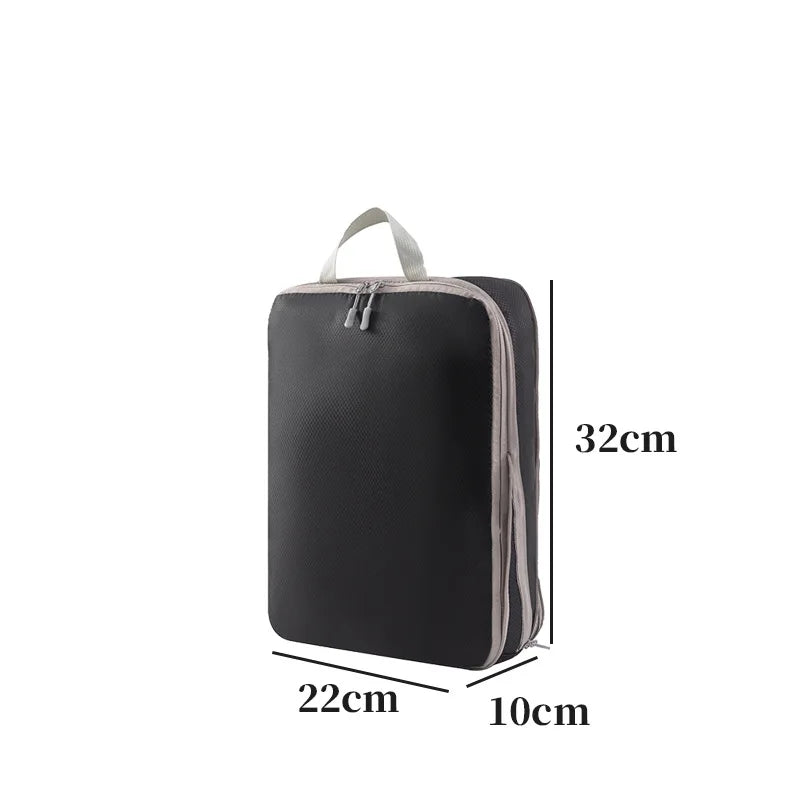4-Piece Set Travel Clothing Storage Bags Compression Bags Expandable Travel Organizer for Clothing Toiletries Suitcase Organize