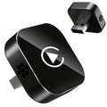 Wireless CarPlay Adapter, 2026 Upgraded Wired to Wireless for Apple CarPlay & Android Auto, Mini USB Design Car Play Adapter with Type-C Extension, Plug and Play, Stable Connection & No Latency