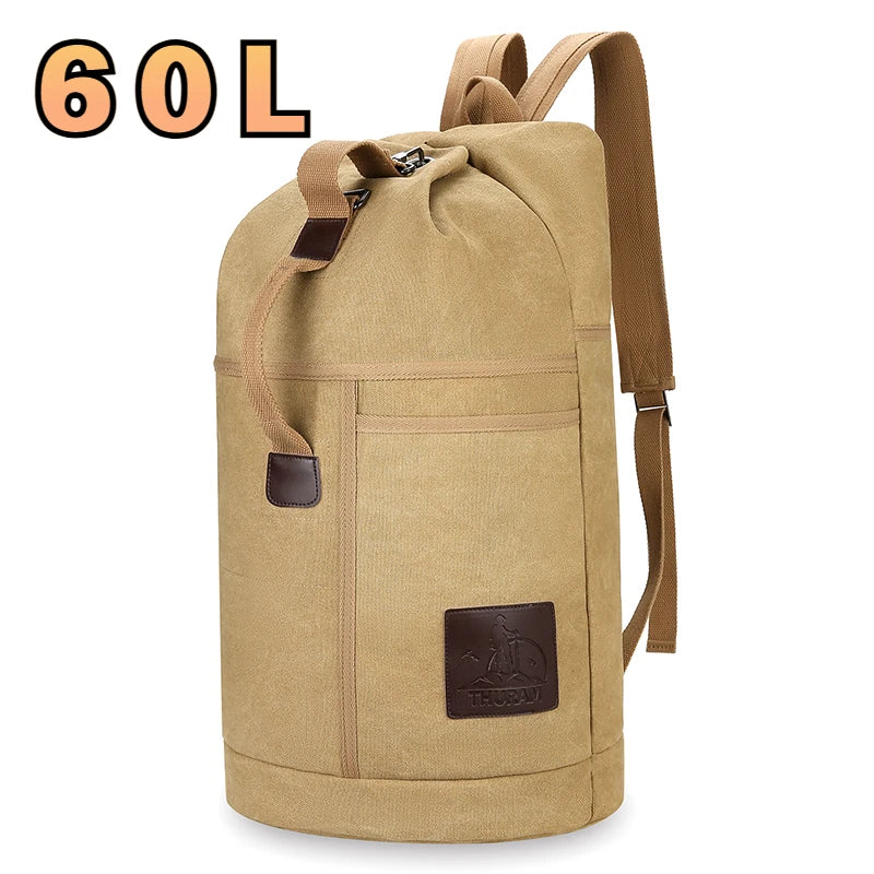 30L/60L Outdoor Sports Bag  Rucksack Canvas Backpacks  School Bag Hiking Travel Backpacks Bucket Bag