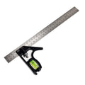 Combination Square Ruler With Aluminum Base Adjustable 45 90 Degree Angle Finder Stainless Steel Measuring Tool For Woodworking