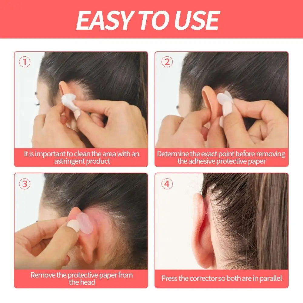 Hot Behind Ear Ears Cosmetic Transparent Waterproof Adhesive Ear Corrector Silicone Comfortable Ear Tape for All Ages Women Men