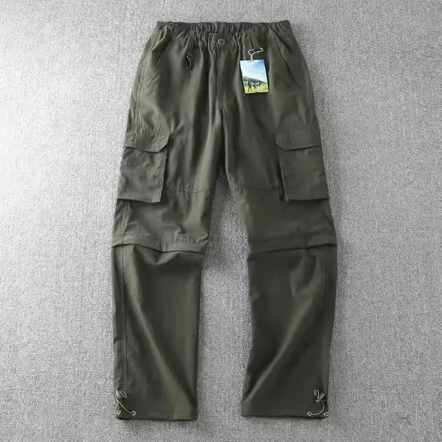 Men Quick-dry Outdoor Pants 2026 Spring Summer Thin Double-used Loose Pants Hiking Shorts Travel Climbing Fishing Trousers Women