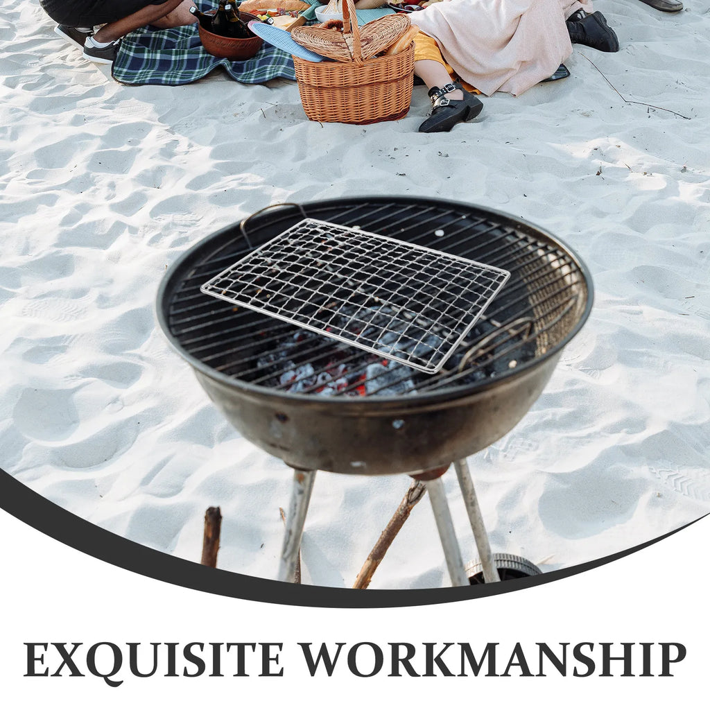 Stainless Steel Grill Mesh Mat Non Stick Bbq Cooking Wire Mesh Net Barbecue Baking Roasting Mat for Outdoor Camping Picnic