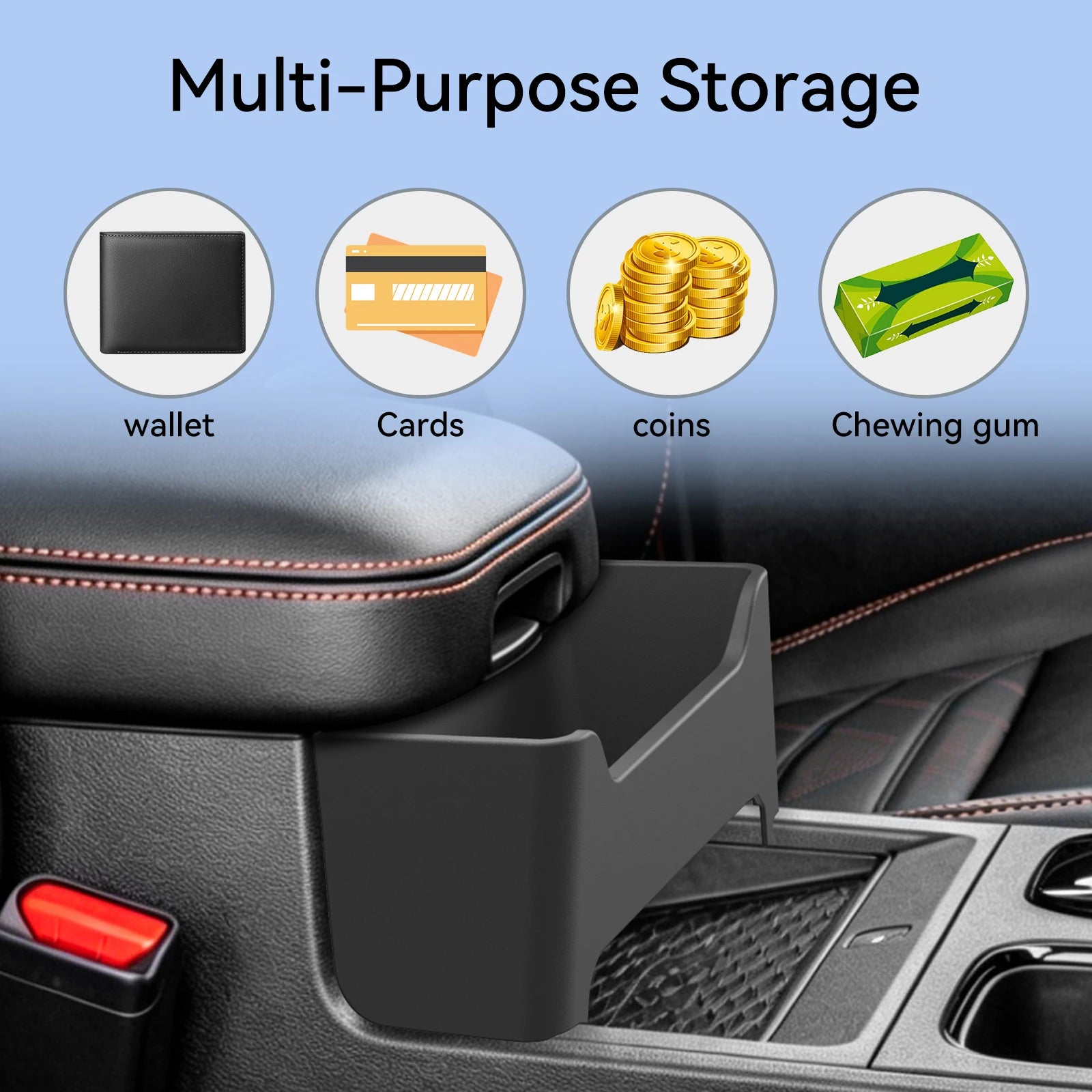 for Nissan Frontier 2022-2025 Car Storage Box Interior Accessories Center Console Armrest Box Hanging Organizer Case Box