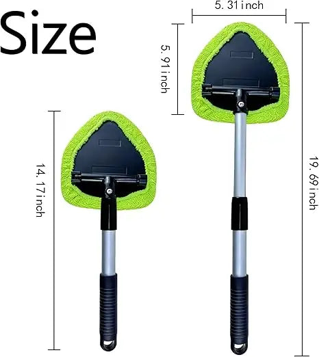 3-Pack Reusable Microfiber Cleaning Sleeves, Replacement Covers for Car Window Squeegee with Long Handle
