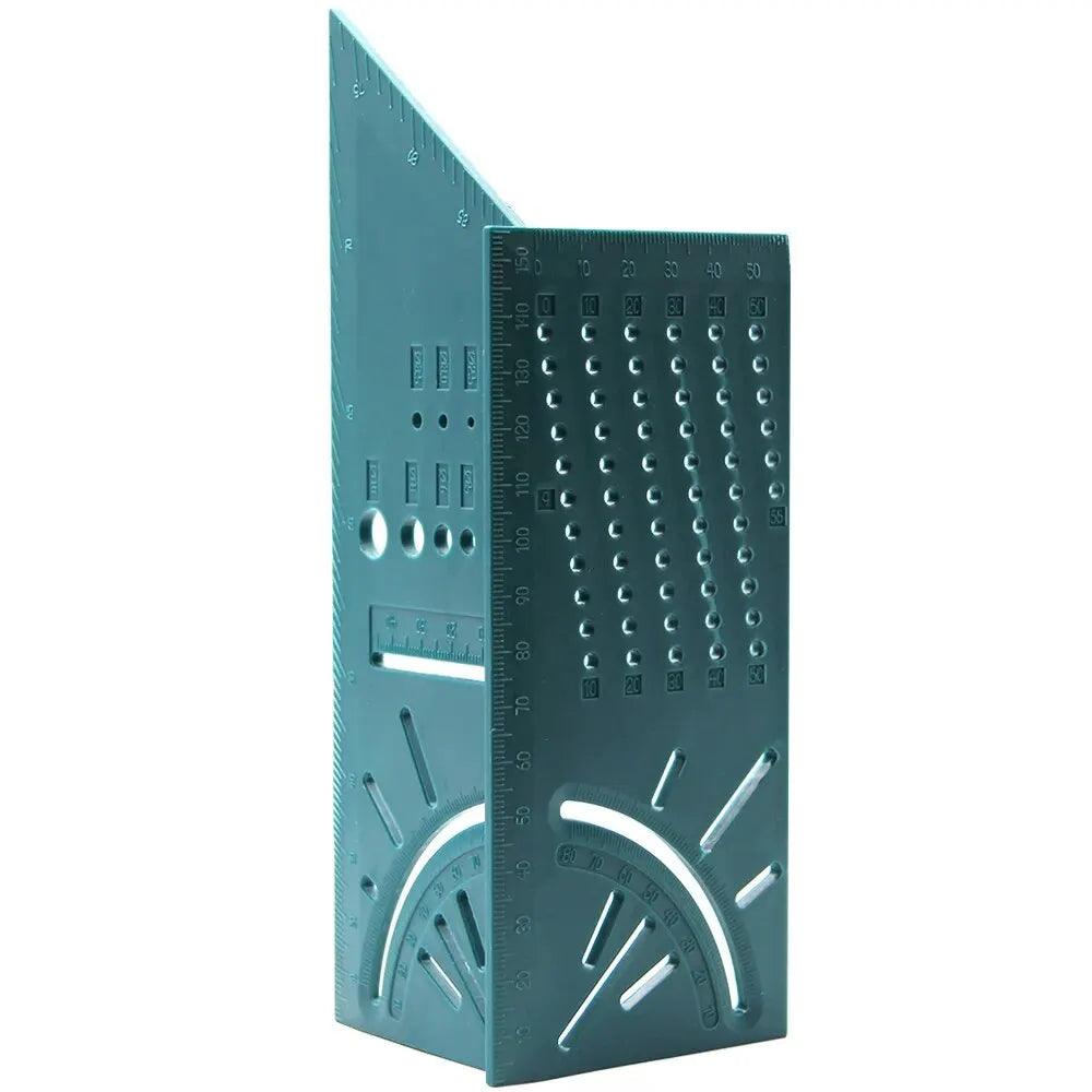 Green Angle Ruler Three-dimensional Oblique Cutting Woodwork Measuring Ruler 45/90 ° Line Crossing Ruler Fixed Gauge Tool