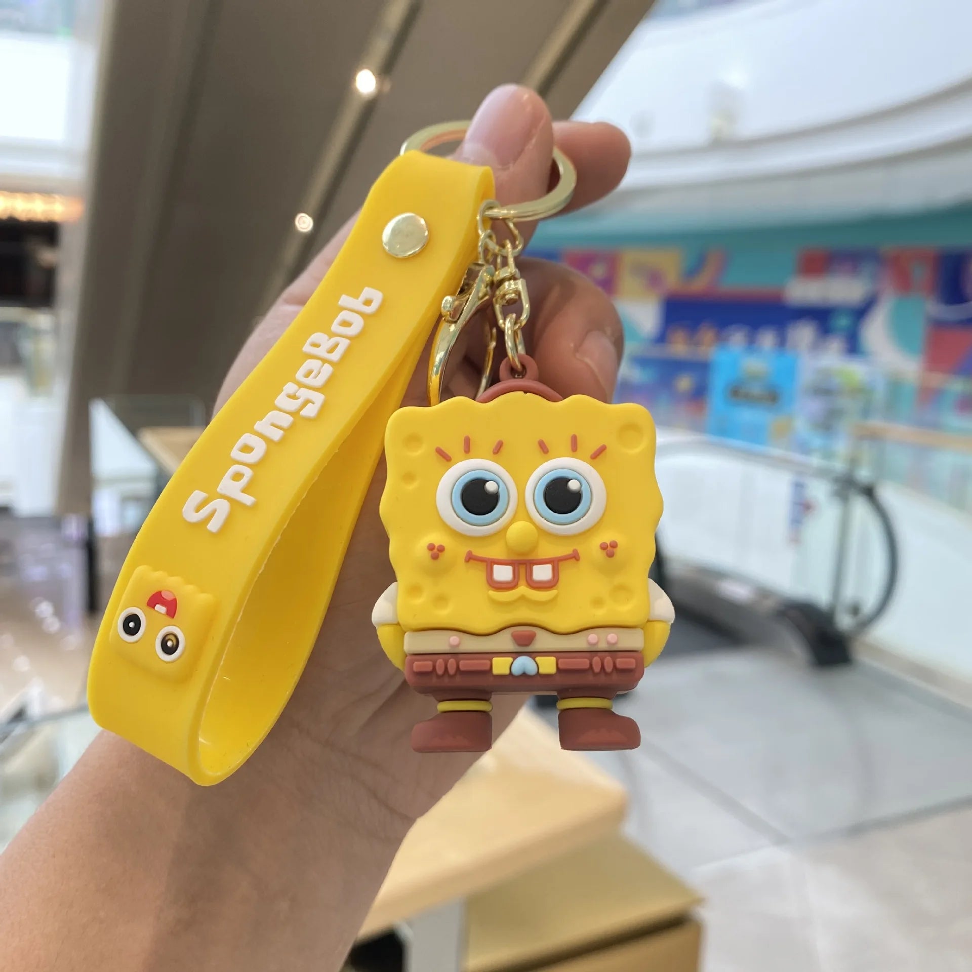 Kawaii Anime Spongebob Squarepants Patrick Star PVC Keychain Backpack Decoration Birthday Gift For Children