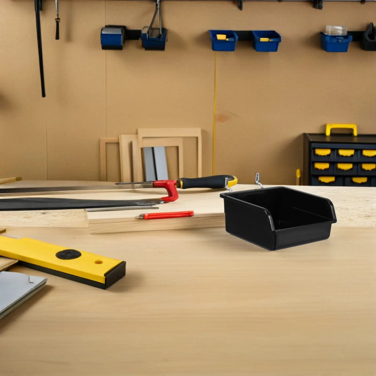 3Pcs Heavy-Duty Anti-Static Pegboard Organizer Bin Thickened Plastic Storage Box for Tools Hardware Crafts Desktop Wall Mount