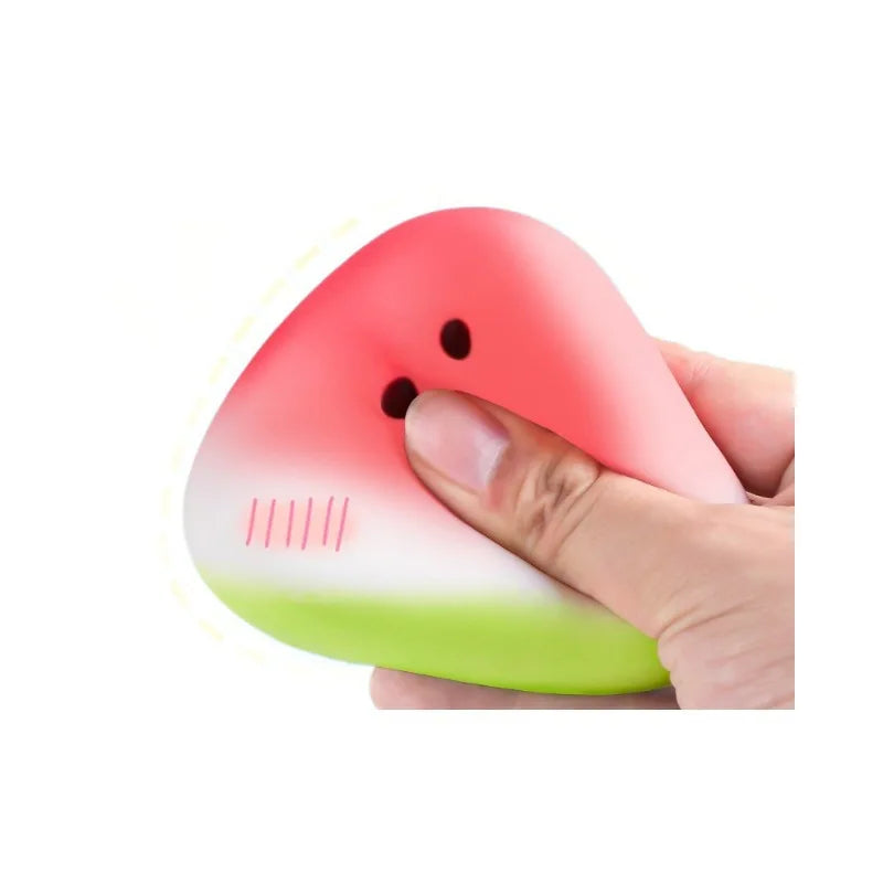 Watermelon Squishy Toys Slow Rising Ice Skin Handheld Stress Relief Anxiety Venting Fidget Toys Kids Adults Super Soft