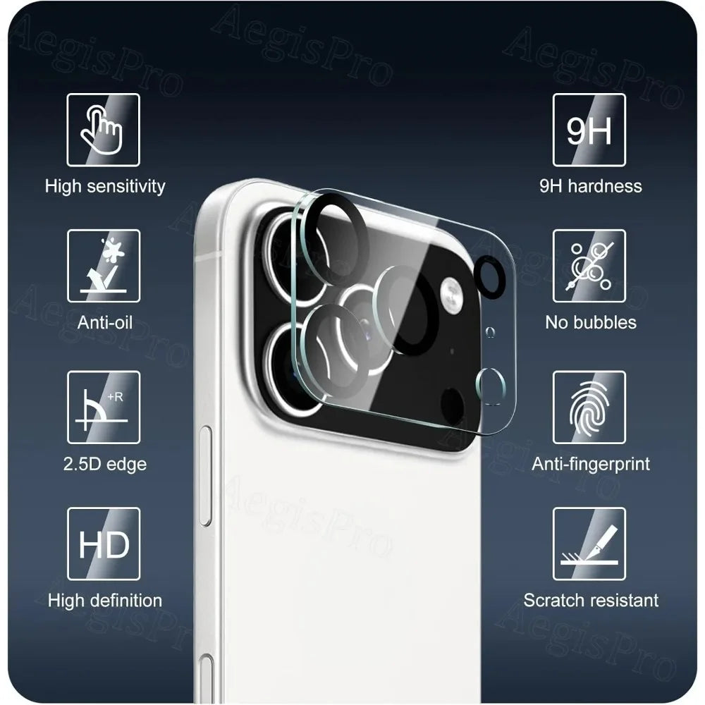 3PCS Camera Lens Tempered Glass for IPhone 17 Pro Max Air 16ProMax HD Clear Lens Protective for iPhone 15 14 13  12 11 Pro Glass