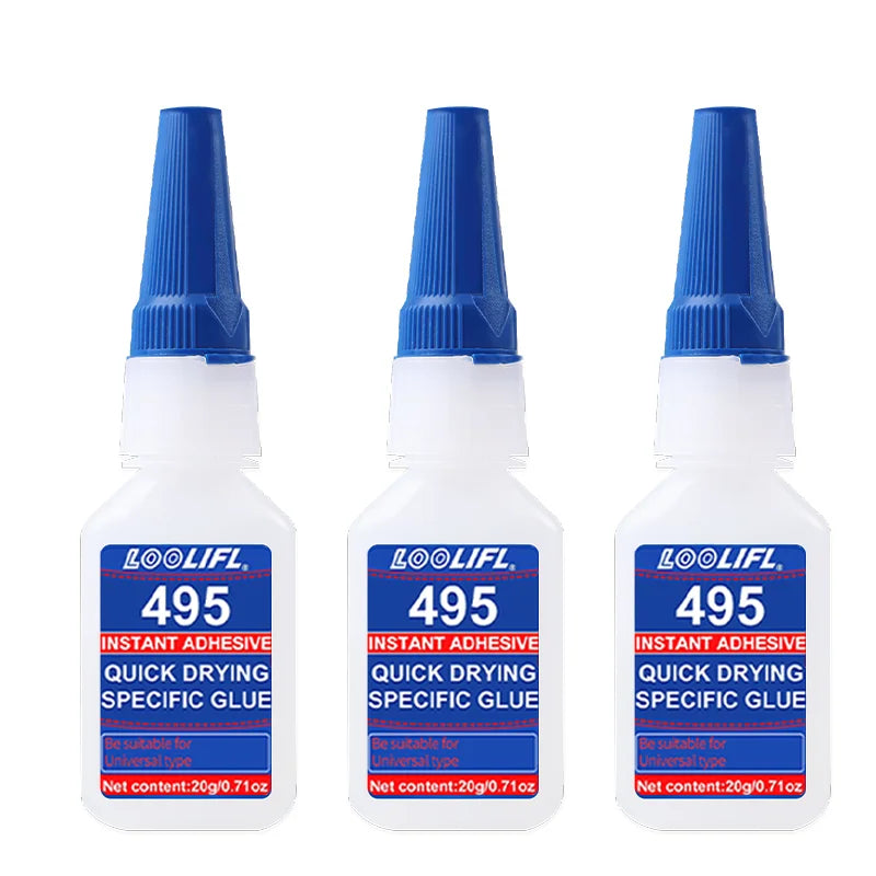 1-5pcs, LOOLIFL, 20g upgraded version 495, super glue, industrial strength, metal strong adhesive, transparent, stable,