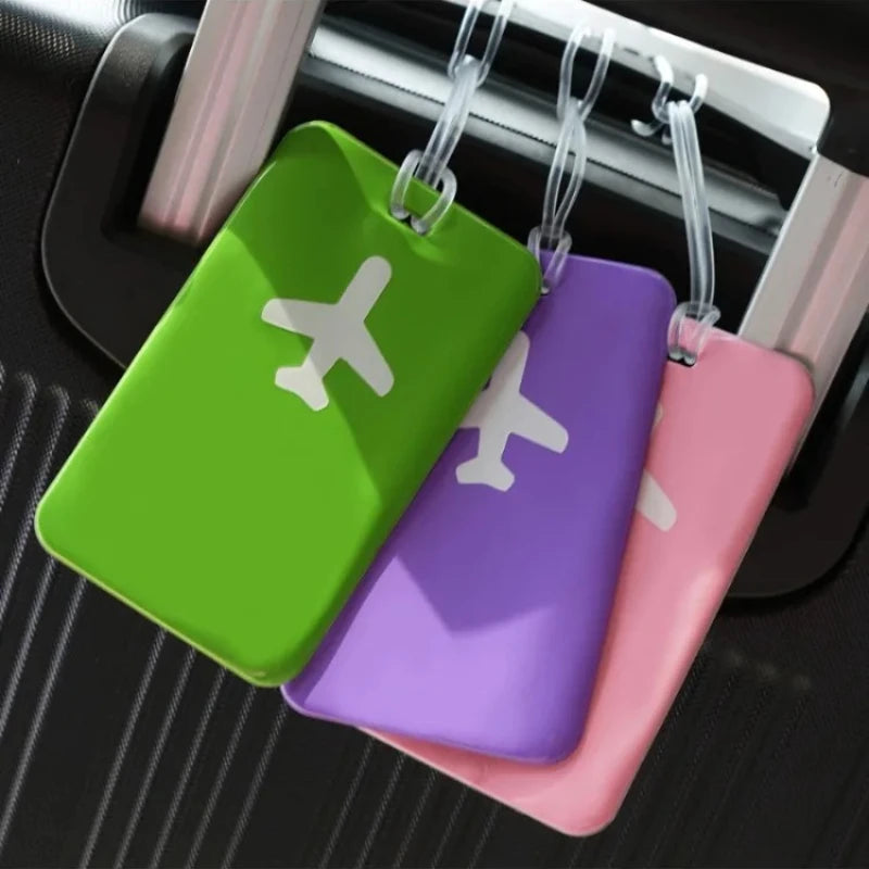 Fashion Travel Business Luggage Tag Suitcase Address Label Luggage Boarding Case Label Name ID Address Clip Travel Accessories