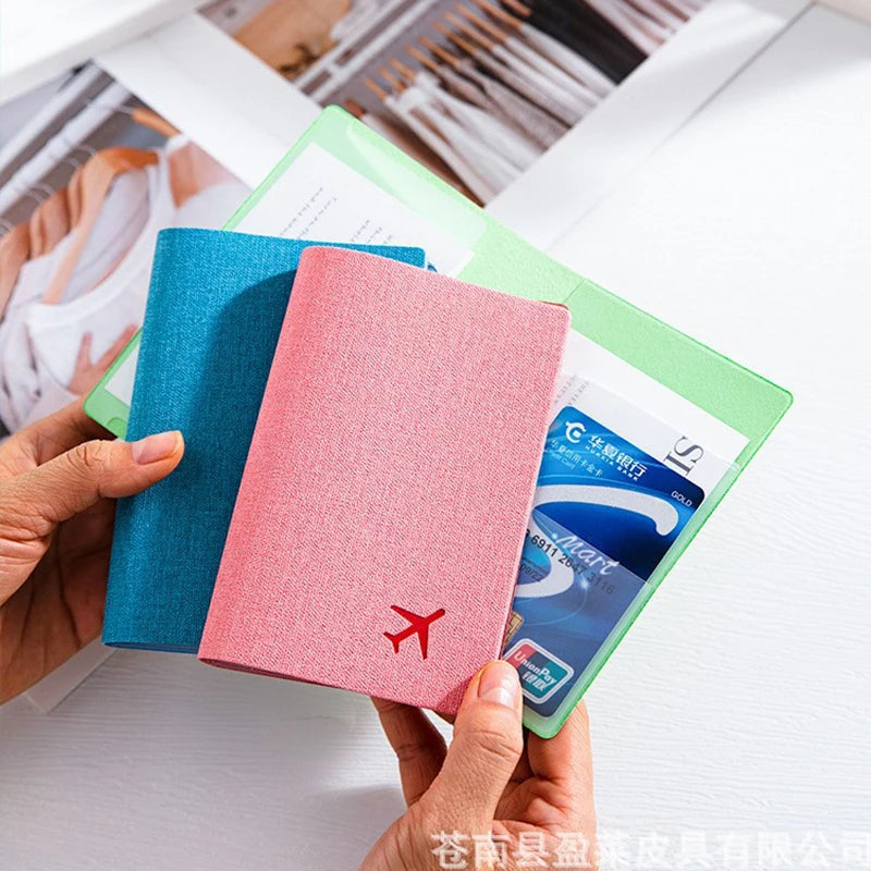 2025 New Soft Leather Passport Protective Cover Case Multi-functional Card Storage Bagoverseas Travel Ticket Holder Clip Bags