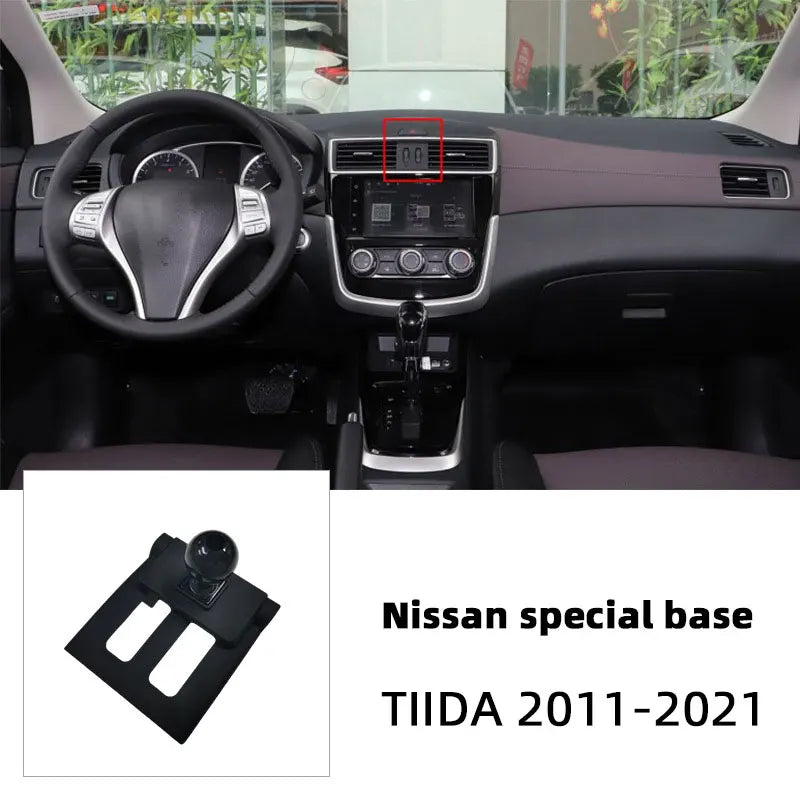 For Nissan X-trail Qashqai Rogue Sport Rogue Altima Versa Car Mobile Phone Holder Base Fixed Air Outlet Bracket Accessory