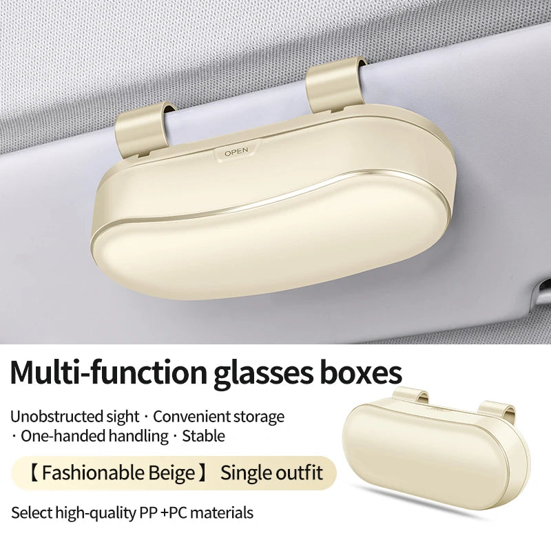 Auto Car Glasses Box Portable Car Sunglasses Holder In The Car Driving Glasses Holder Eyeglass Case Sun Visor Car Lenses Holder