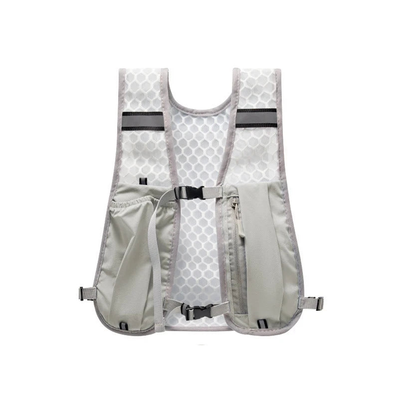 Lightweight Running Vest with Phone Holder New Reflective Hydration Water Chest Pack Storage for Sports Water Bottle