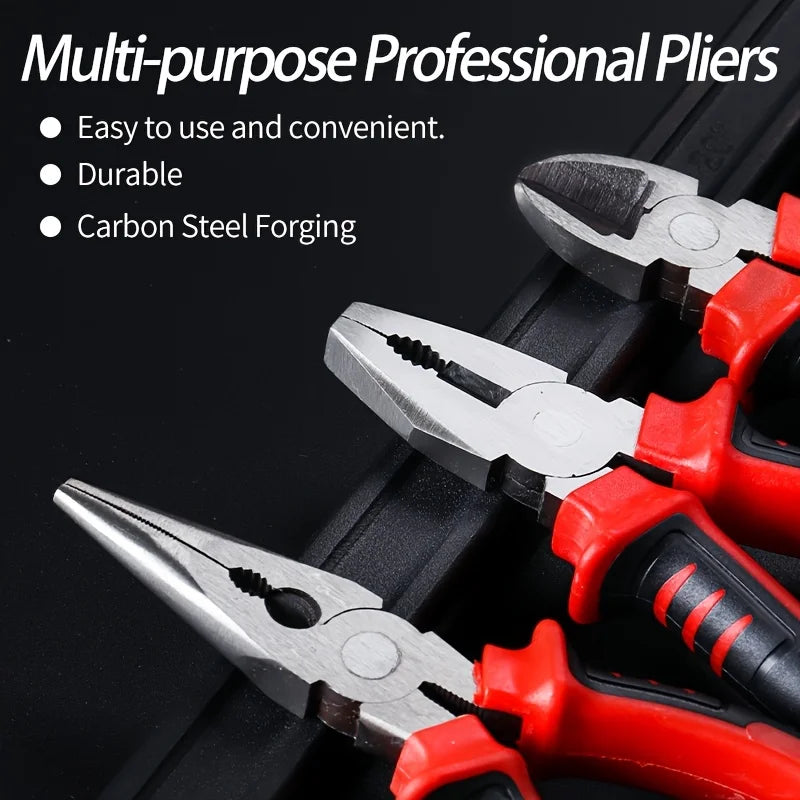 Heavy Duty Electric Wire Pliers Multifunction Tool with Large Opening for Cutting Twisting Gripping Sharp Industrial Metal Work