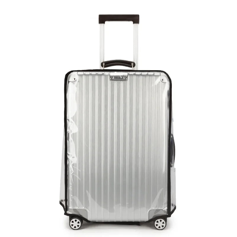 Transparent PVC cover for luggage, suitable for travel, luggage protection bag with handle, dust-proof and sporty design